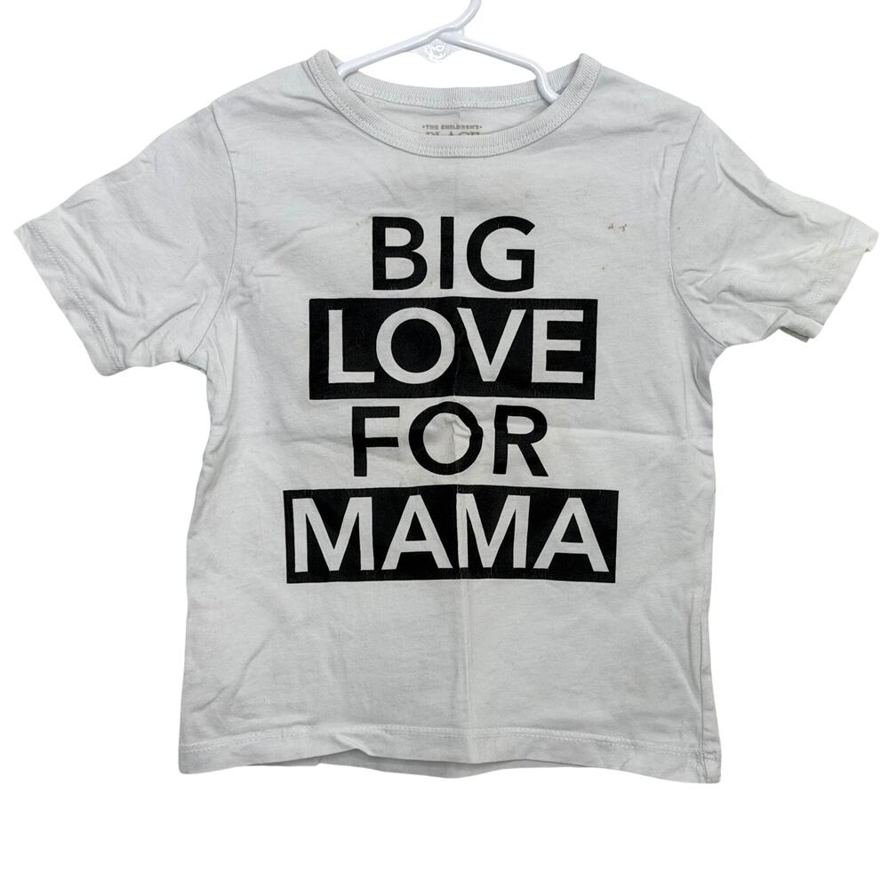 Children’s Place Big Love For Mama Graphic T Shirt Size 3T White Black